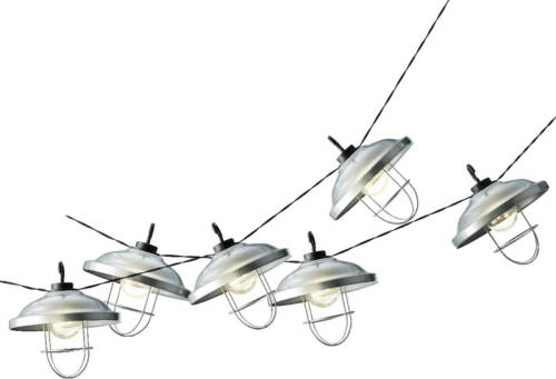 Decoris 2x Stuks Solar Tuinverlichting Lichtsnoeren Met Lampenkappen Lampjes 2,5 Meter - Lichtsnoer Voor Buiten