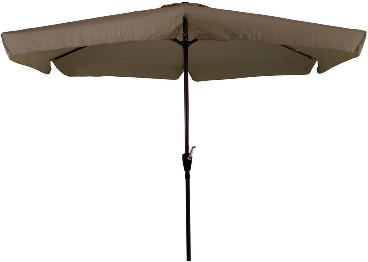 CUHOC Gemini Parasol - Taupe Parasol - Stokparasol - 3m Parasol - Parasol Met Molen - 6 Hoekige Parasol