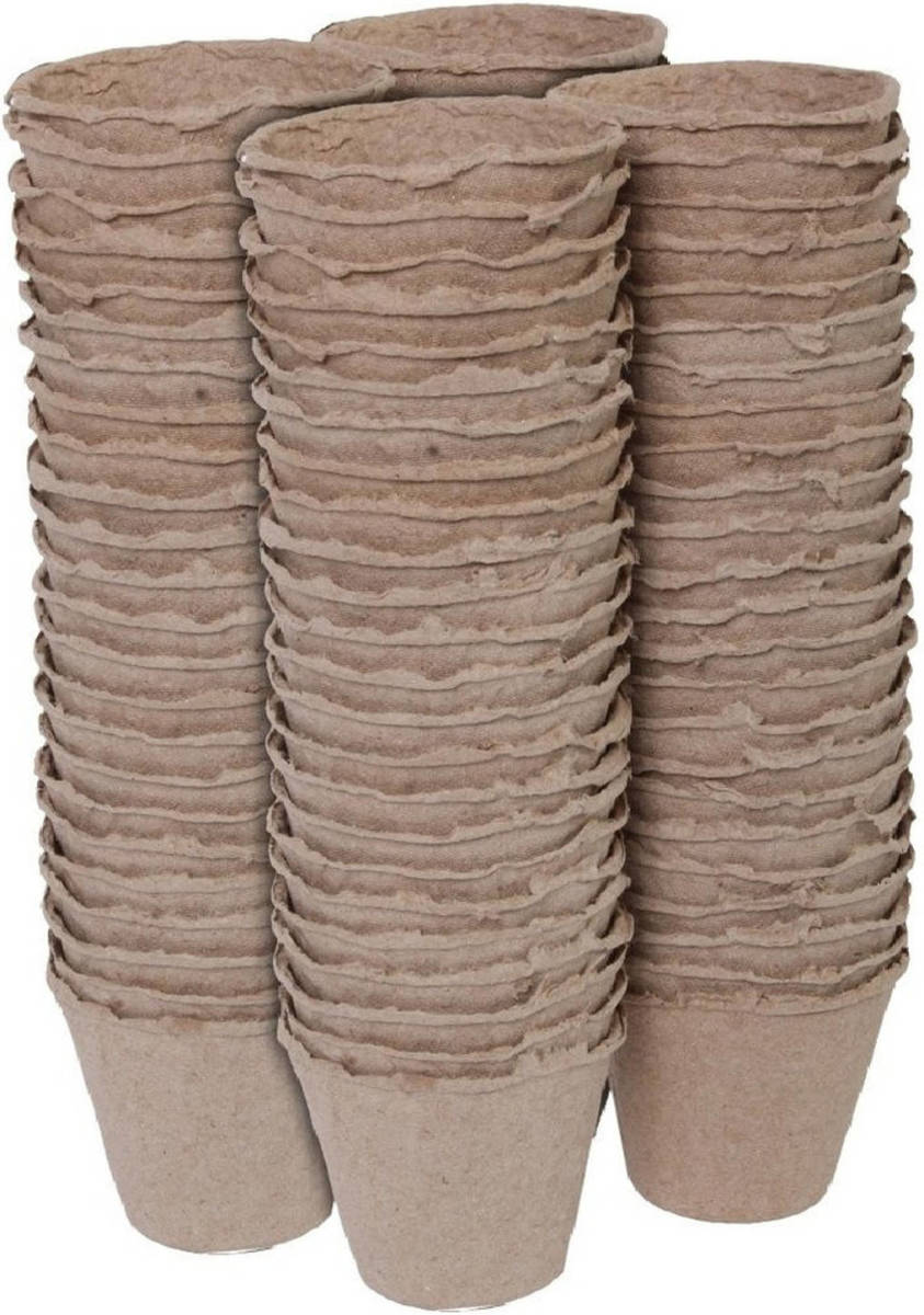 Nature 96x Stuks Stekpotje / Kweekpot 8 Cm - Turfpotjes - Stekpotjes